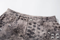 CapCabin “Grunge Cross Washed Denim Shorts”