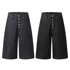 CapCabin “Raw Button Denim Jorts”