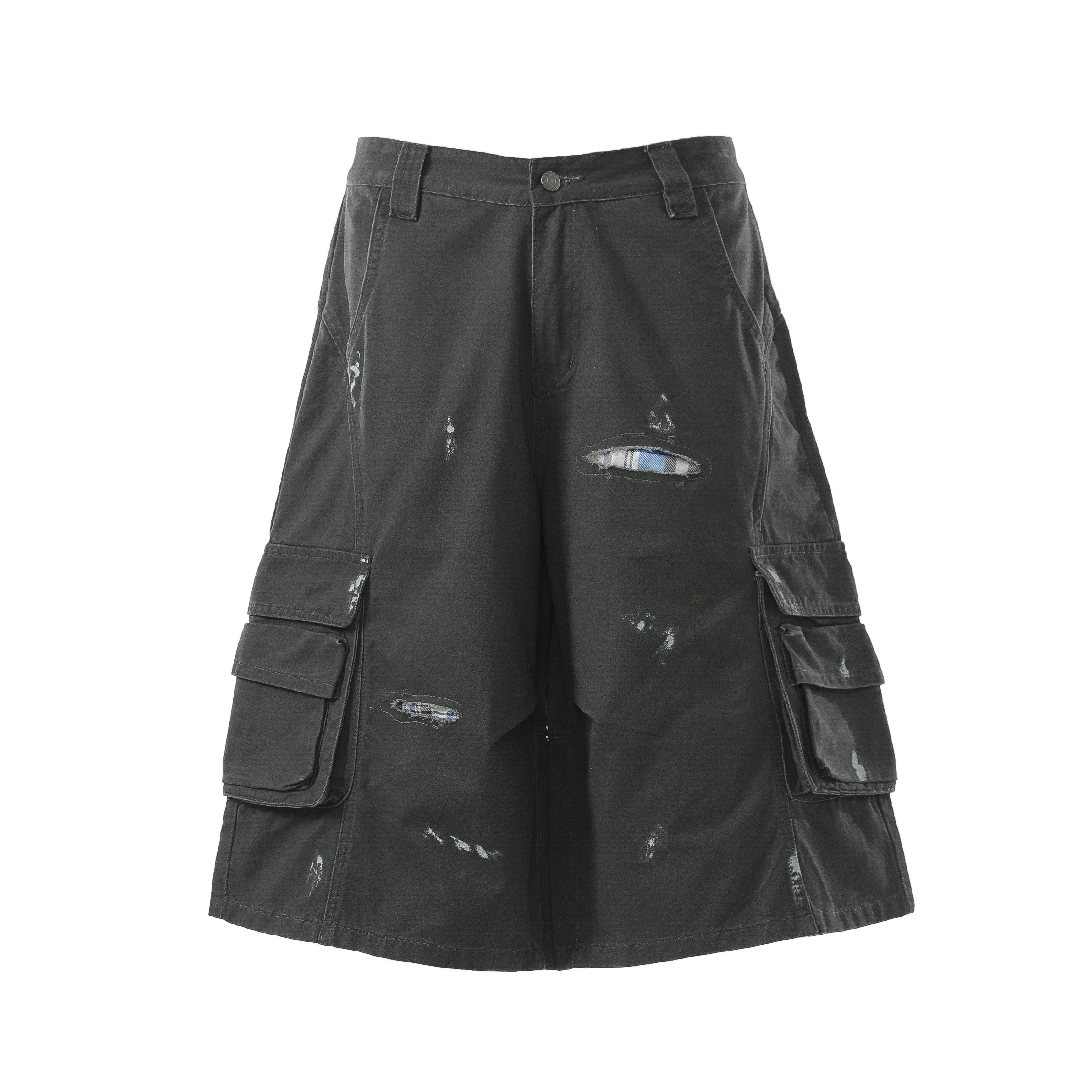CapCabin “Distressed Utility Cargo Shorts”