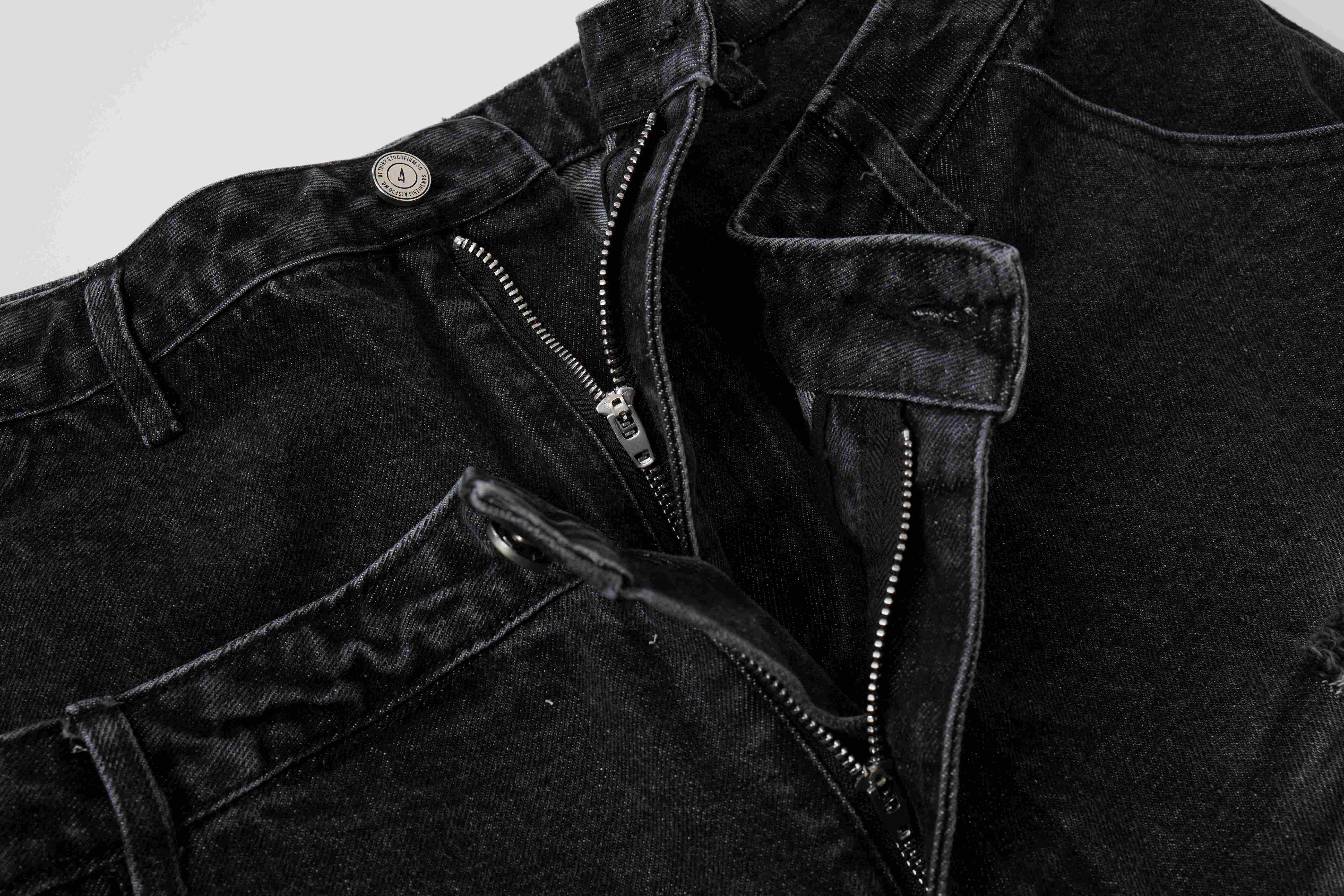 CapCabin Distressed Layered Waist Denim Shorts
