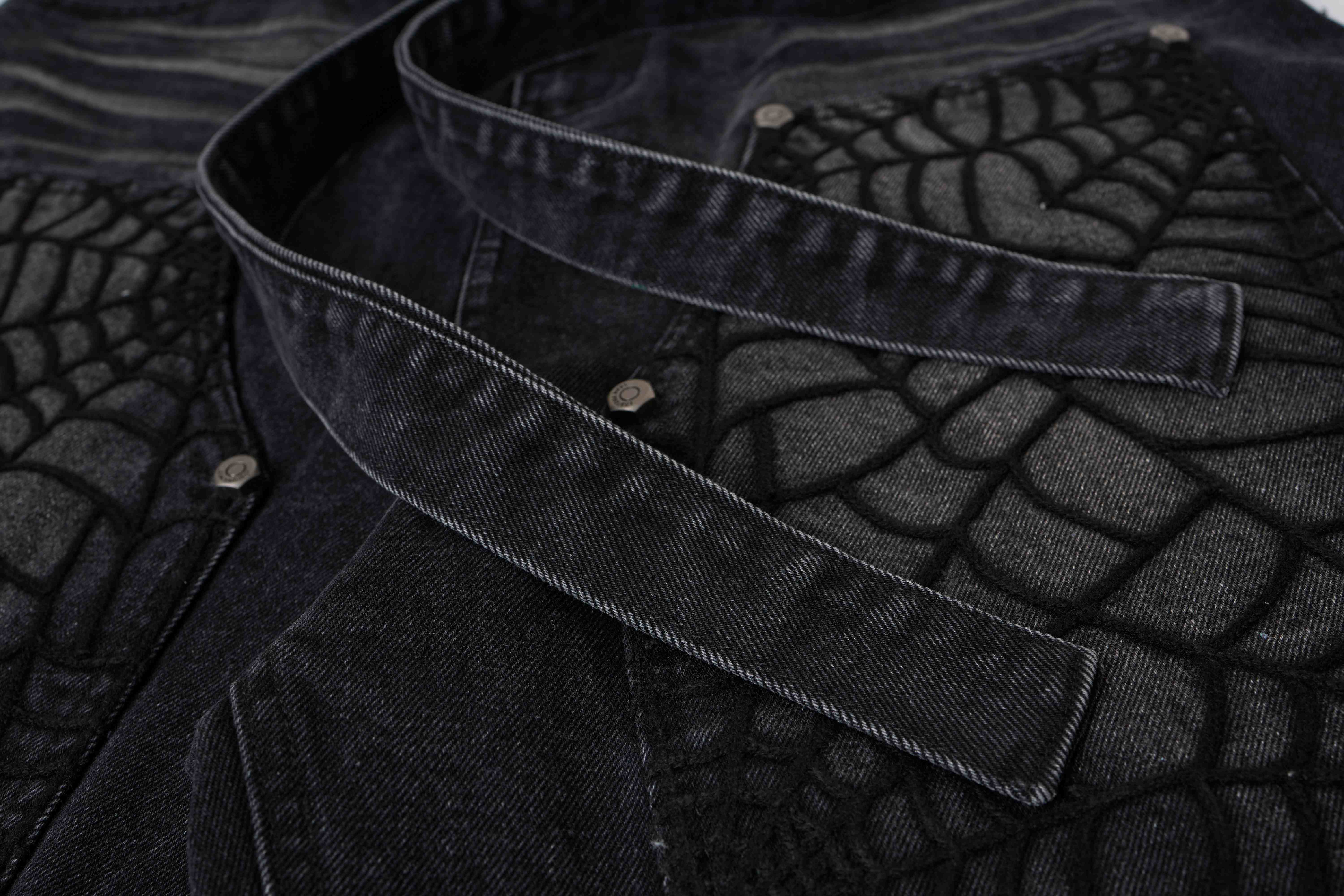 CapCabin Web Panel Strap Denim Shorts