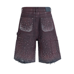 CapCabin Studded Denim Shorts