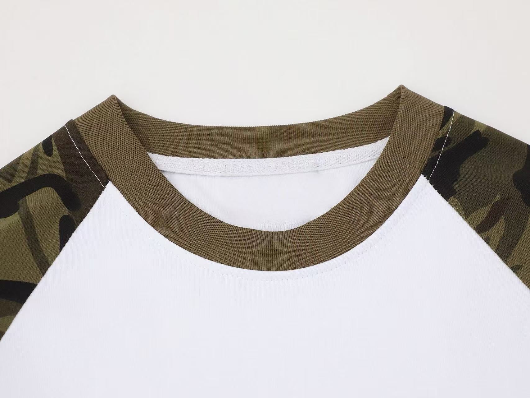 CapCabin Camo Sleeve Raglan Long Sleeve Tee