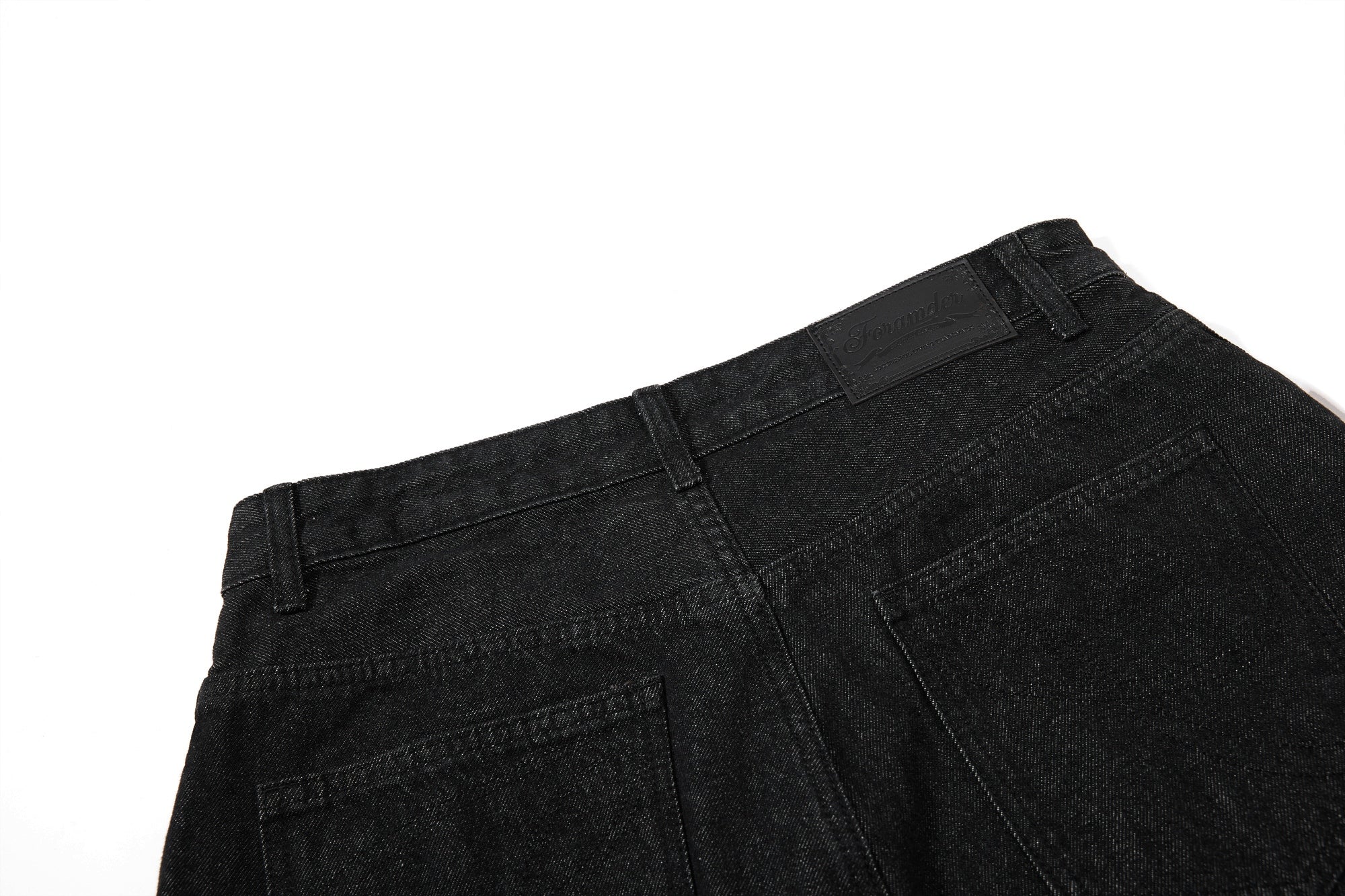 CapCabin Asymmetric Button Denim Shorts
