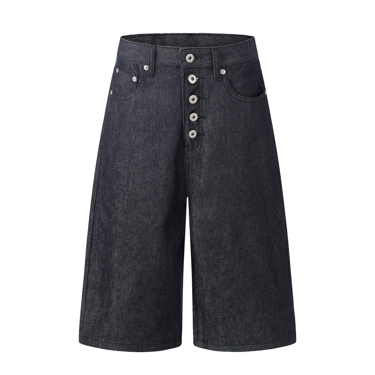 CapCabin “Raw Button Denim Jorts”