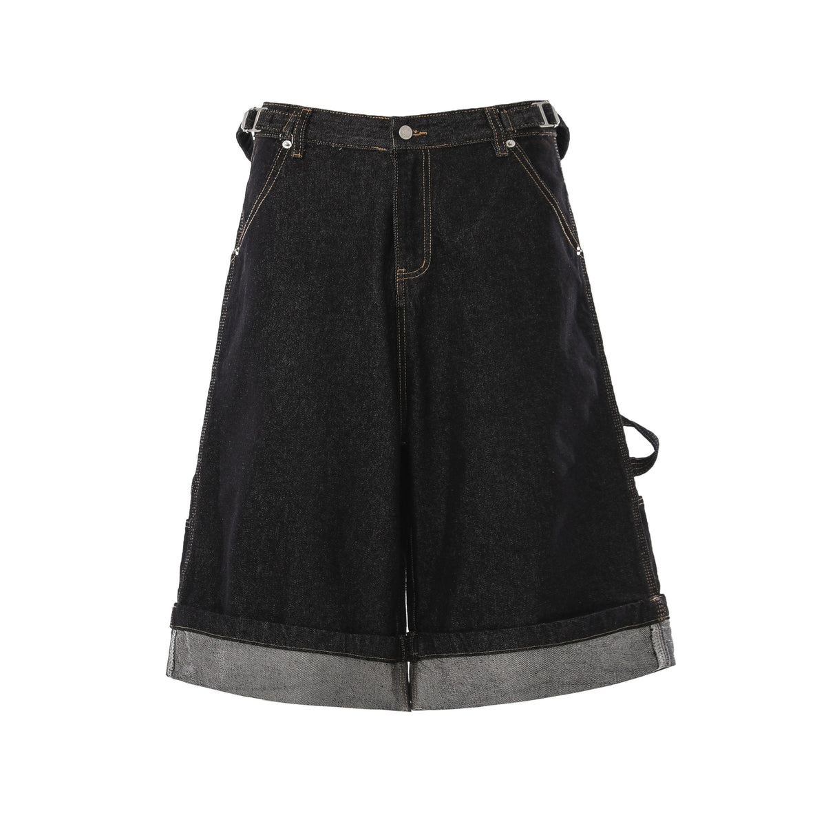 CapCabin “Raw Edge Denim Cargo Shorts”