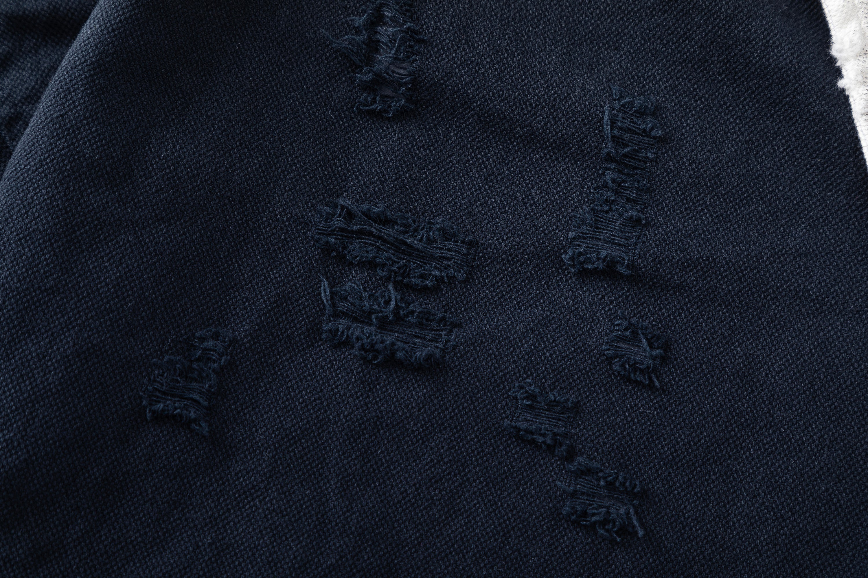 PROJECT G/R Striped Distressed Rugby Polo Shirt