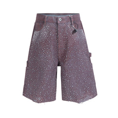 CapCabin Studded Denim Shorts