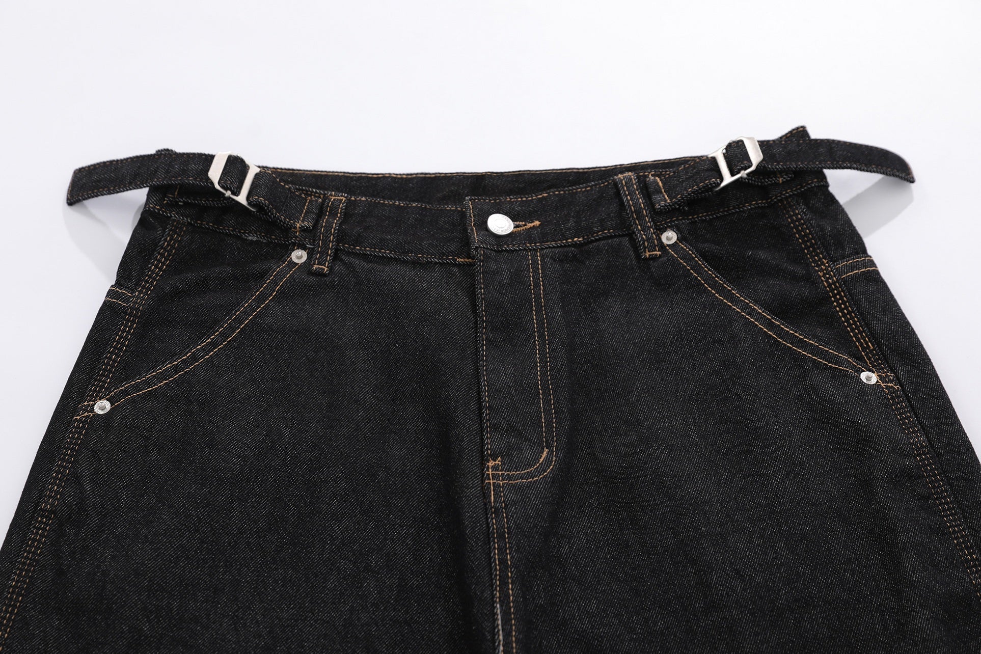 CapCabin “Raw Edge Denim Cargo Shorts”