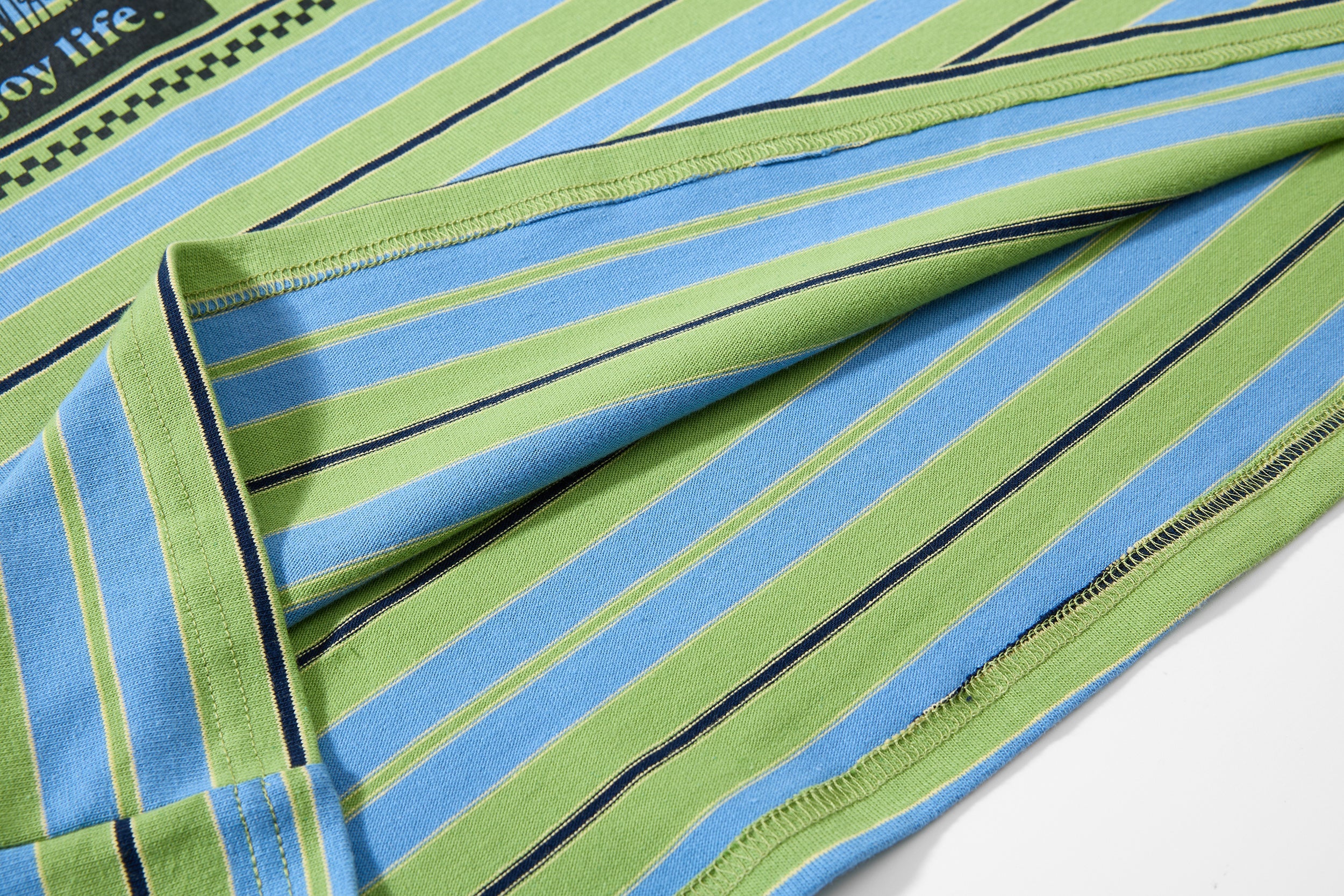 CapCabin Striped Graphic Layered Polo