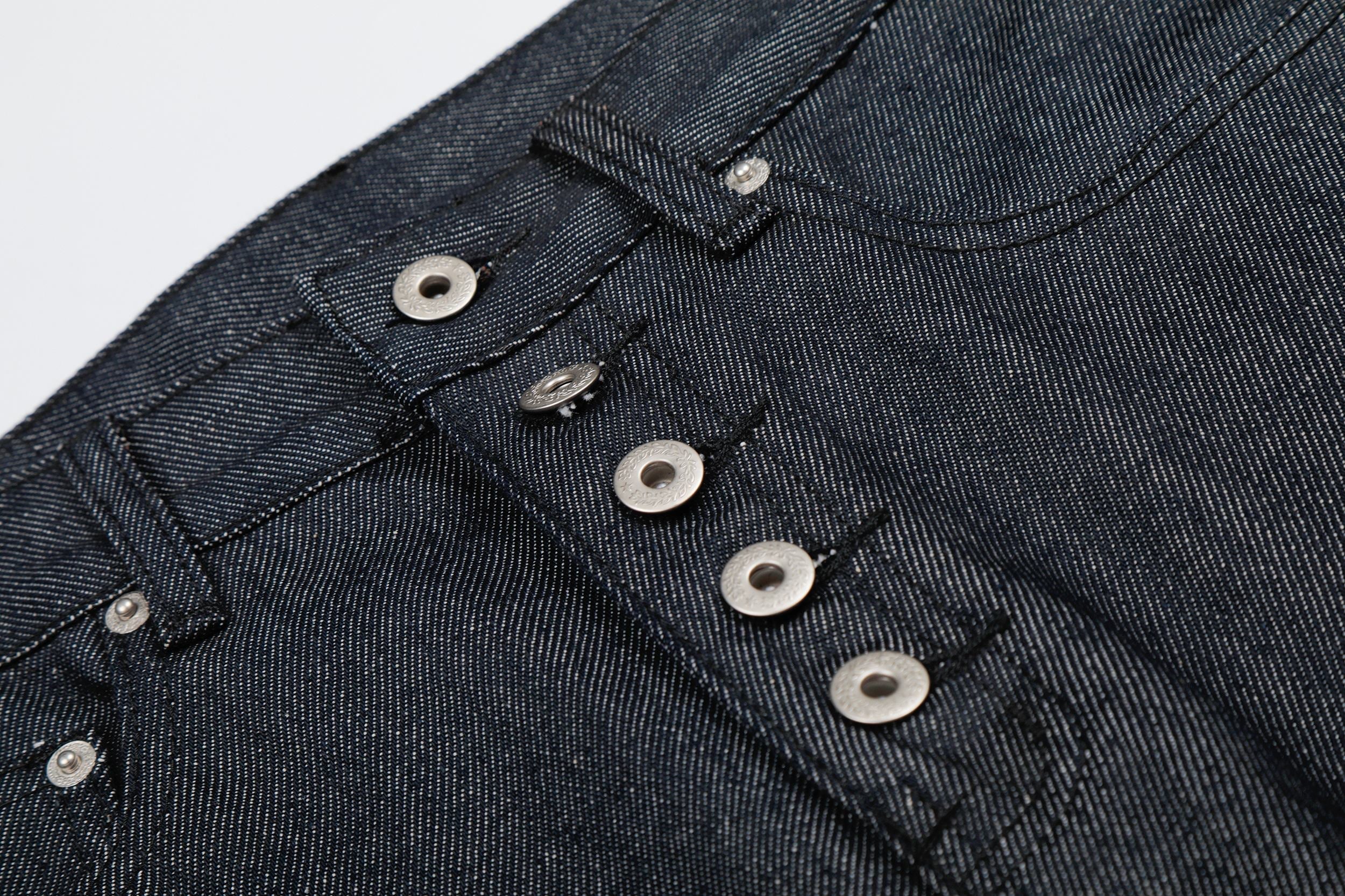 CapCabin “Raw Button Denim Jorts”