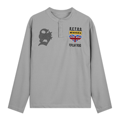 CapCabin Retro Henley Long Sleeve Tee