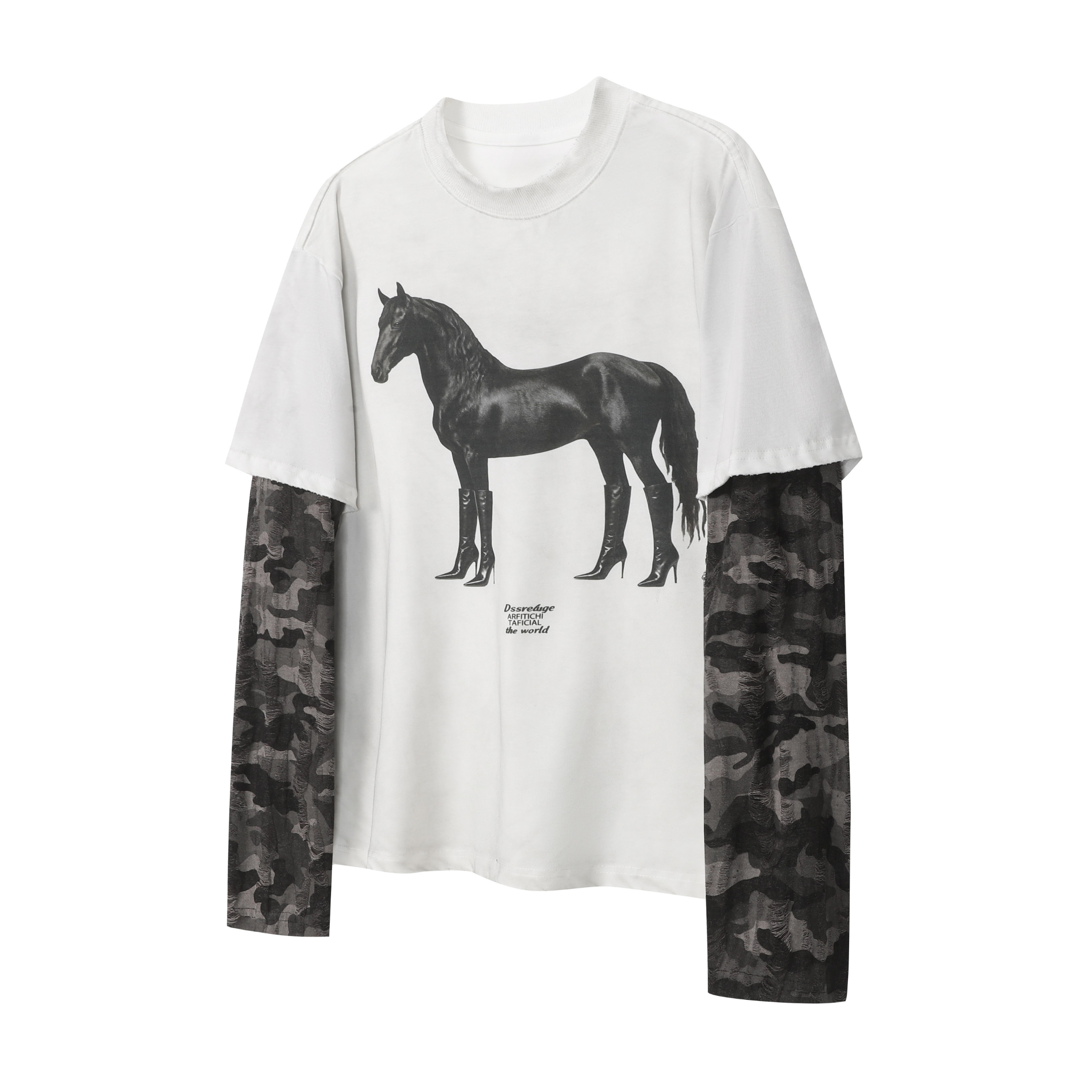 CapCabin Layered Horse Graphic Tee