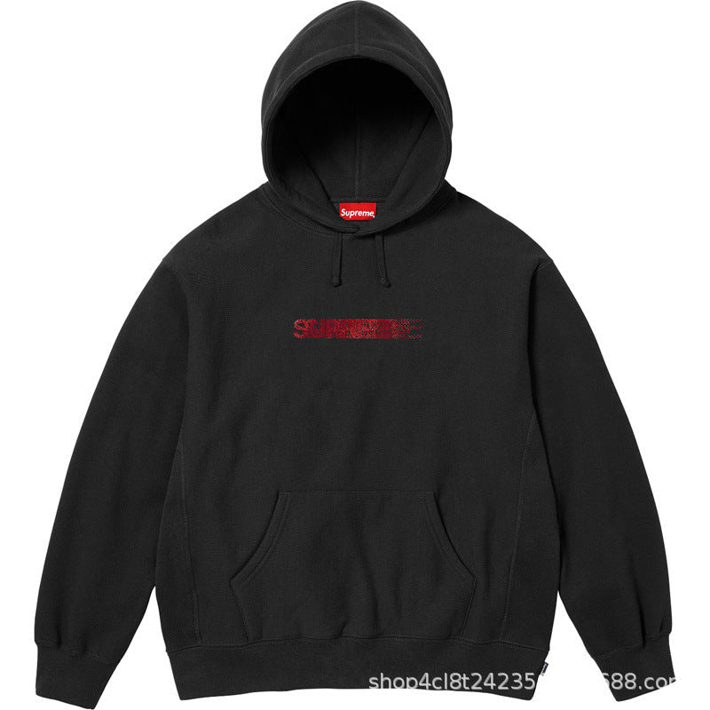 Supreme Motion Logo Hooded Sweatshirt -  Black