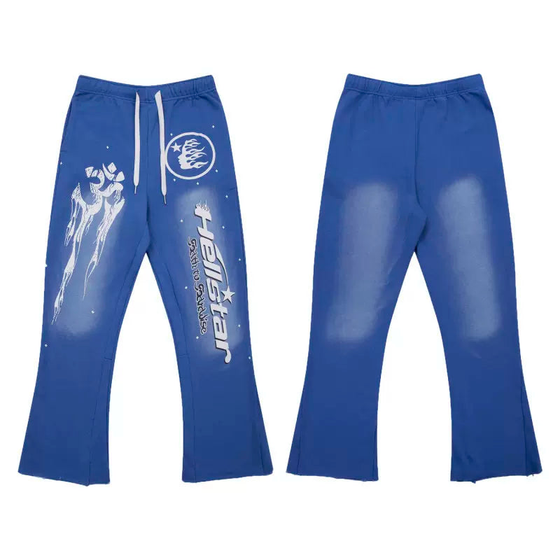 Hellstar Washed Retro Streetwear American Pants
