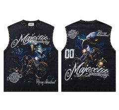 MAJESTIK Eagle Racing Graphic Sleeveless T-Shirt